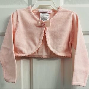 Baby Pink, Bonnie Baby Sweater Cardigan, Size 12 Months